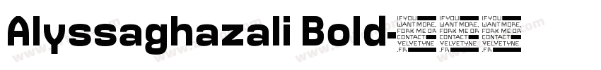 Alyssaghazali Bold字体转换